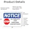 Signmission All Forklifts Stop Honk Horn Sign With Symbol, 7 in W x Rectangle, Vinyl Decal OS-2PACK-NS-D-57-L-10117 - alternate 3